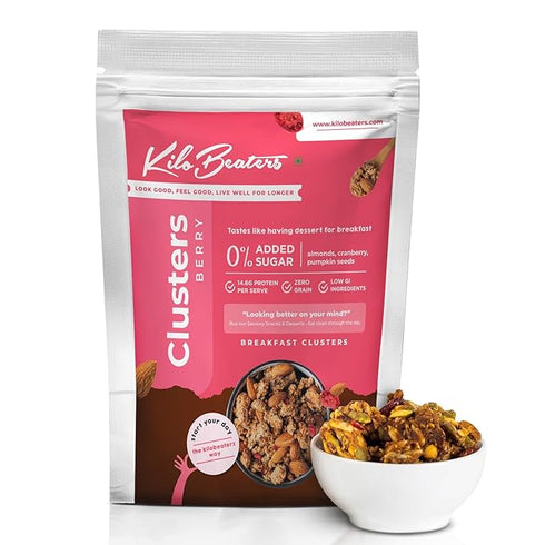 Kilobeaters Clusters Muesli | Low Carb Breakfast Cereals